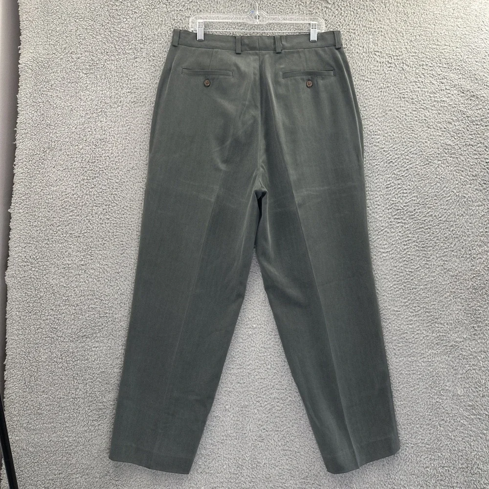 Tommy Bahama Relax 100% Silk Pleated Dress Pants Chino Trousers Men's 36 x 29